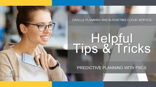 Oracle PBCS Predictive Planning Helpful Tips amp Tricks Predicting The Future With PBCS [upl. by Oicelem150]