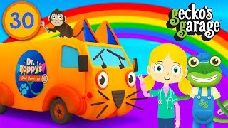 Dr Poppy amp The Animal Ambulance Visit Geckos Garage  Educational Videos For Toddlers  Truck Video [upl. by Mylan903]