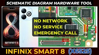 Infinix smart 8 x6525 No Network amp No Service problem solution  Schematic Diagram  DMR SOLUTION [upl. by Jt170]