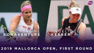 Ysaline Bonaventure vs Angelique Kerber  2019 Mallorca Open First Round  WTA Highlights [upl. by Blas]