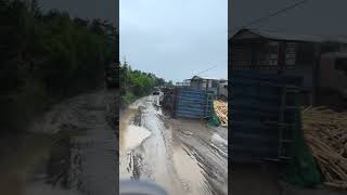 tractortrailer accident in Vietnam youtubeshorts [upl. by Nodnerb]