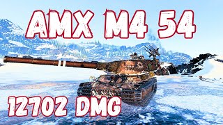 AMX M4 54  12702 Damage  Glacier  World of Tanks [upl. by Llertnac]