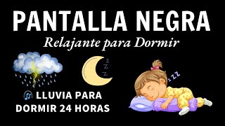 Tormenta y Fuertes Lluvias en Pantalla Negra para la Relajación Profunda [upl. by Suzetta349]