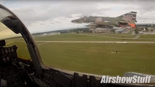 F4 Phantom Helmet Cam  TwoShip Airshow Demo and Departure  EAA AirVenture Oshkosh 2016 [upl. by Suelo96]