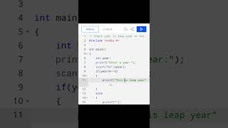 Given year is leap or not  Using C language  if else statement [upl. by Danais419]