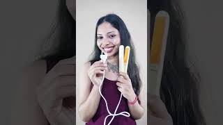 Try cheapest Mini hair straightener first time😲 155 shorts youtubeshorts shopsy viralshorts [upl. by Annayr]