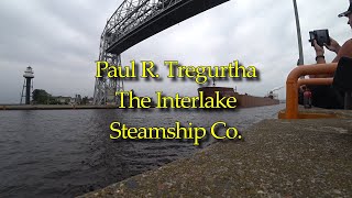 Largest Great lakes Ship Paul R Tregurtha through the Areial Lift Bridge Duluth Superior Very Loud [upl. by Airrehs]