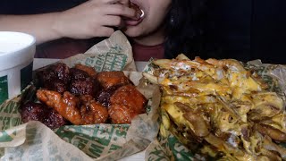 MANGO HABANERO amp HICKORY SMOKED BBQ BONELESS WINGS LOUISIANA VOODOO FRIES ASMRWINGSTOP [upl. by Buck346]