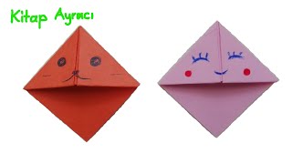 Kağıttan Kitap Ayracı Yapımı  Origami Kitap Ayracı Yapılışı [upl. by Naveb]