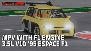 Renault Espace F1 Fastest MPV 35L V10 Engine Bahrain Assetto Corsa [upl. by Vivyan]