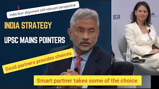 India Non Alignment Policy Exposed S jaishankar perspective Diplomacy Upsc mains pointers [upl. by Kcaj]