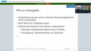 audio2scoreWebinar 10 Wie geht es weiter mit capella audio2score [upl. by Esenahs]