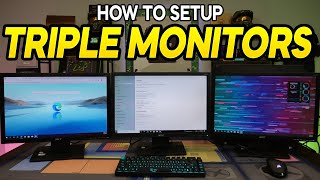 How To Setup Triple Monitors in 2023  Multiple StepByStep [upl. by Norraf396]