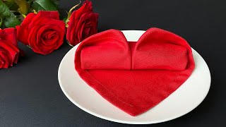 How to fold a napkin into a heart [upl. by Samford]