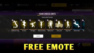 free fire legendary emote free your crate choice free emote [upl. by Vod]