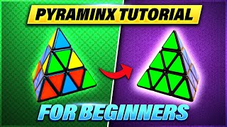 EASIEST WAY TO SOLVE THE PYRAMINX PUZZLE HIGH QUALITY [upl. by Benge]