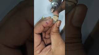 Gold earrings design making video🎁🥰goldmakinggoldjewellerymakingringviralvideogolddesigngold [upl. by Ruddy]