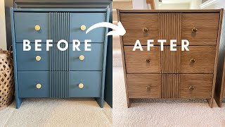 How to Paint Furniture to Look Like Wood  Nightstand Makeover [upl. by Eimma]