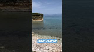 Corfu Sidari Canal dAmour beach travel corfuisland beach [upl. by Derdlim]