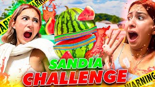 NO CREERAS LO QUE NOS PASO HACIENDO EL SANDIA CHALLENGE Hermanas JM [upl. by Anihcak8]