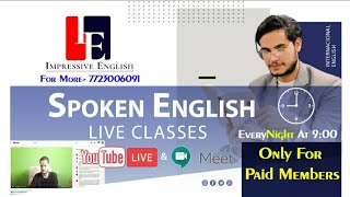 🔴LIVE CLASS  TALK IN ENGLISH  GOOGLE MEET [upl. by Luht]