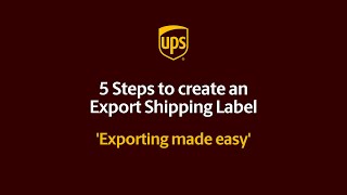 How to Create a UPS International Shipping Label in 5 Easy Steps [upl. by Nido]