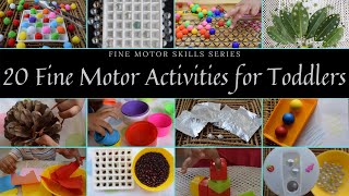 20 Quick amp easy Fine Motor Activities Fine Motor Skills Series for toddlers 13 year olds [upl. by Richlad]