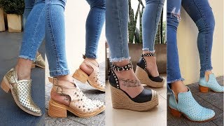 Zapatos de Tacon Bajo para Fiesta  ZAPATOS DE MUJER DE MODA TENDENCIAS 2019 [upl. by Aroved]