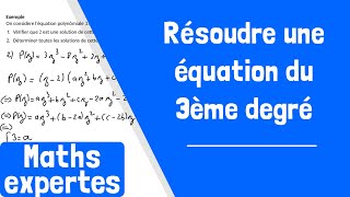 Comment résoudre une équation polynomiale du 3ème degré connaissant une solution [upl. by Eelinnej]