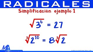 Simplificación de radicales  Parte 1 principiantes [upl. by Ane]