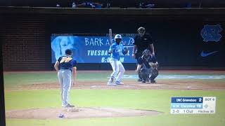 UNC’s Cameran Brantley almost hits first career homer [upl. by Seedman612]