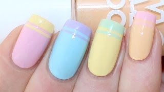 DOUBLE FRENCH TIP NAIL ART TUTORIAL [upl. by Kowalski821]