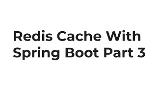 Redis Cache With Spring Boot in Hindi Part 3 [upl. by Coltun]