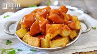 The Authentic Patatas Bravas Served in Madrid Spain [upl. by Nahk]