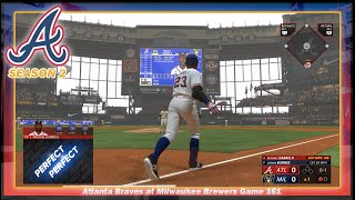 MLB THE SHOW 23  Atlanta Braves at Milwaukee Brewers  Game 161  Season 2 Hall Of Fame [upl. by Newob153]