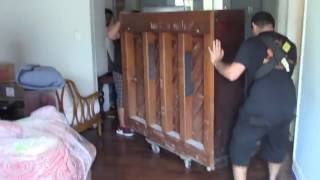 Moving a heavy piano with two movers just out to the garage [upl. by Marius]