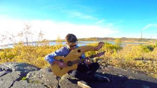 While My Guitar Gently Weeps  BeatlesGeorge Harrison  Harp Guitar Cover [upl. by Krilov]