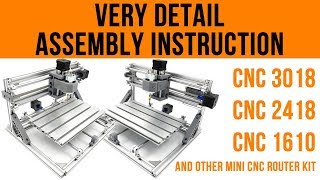 CNC 3018 Assembly Instructions Step by Step on How to Assemble Mini CNC 301824181610 rounter kit [upl. by Ynagoham]