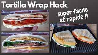 Tortilla Wrap Hack  le wrap grillé qui fait fureur sur TikTok 2 recettes 270 [upl. by Seyer]