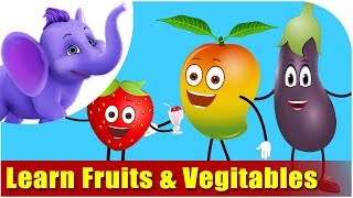 Lets Learn Fruits amp Vegetables  Preschool Learning [upl. by Britney]