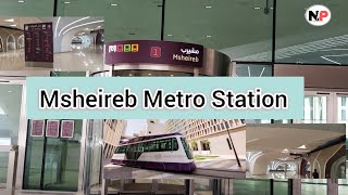 Msheireb Metro Station  Doha Qatar  Metro  Msheireb [upl. by Priest]