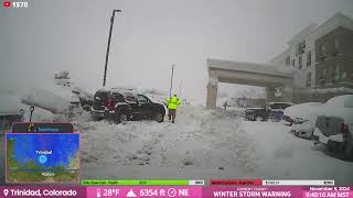 Trinidad Colorado Snowstorm Day 2  Live Stream Archive [upl. by Notgnimer]