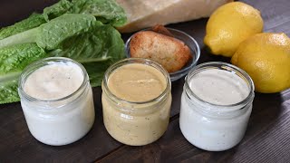 3 Homemade Caesar Salad Dressing Recipes Original Greek Yogurt and Mayonnaise [upl. by Lledyl881]