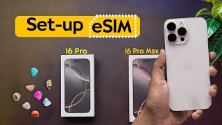 iPhone 16 ProiPhone 16 Pro Max How to Setup eSIM  Add eSIM Easily on iPhone 16 Pro [upl. by Elyn]