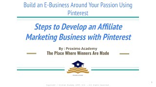 Steps to Develop an Affiliate Marketing Business with Pinterest Video පාඩම් මාලාව අංක 3 [upl. by Sib]