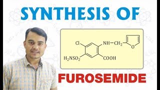 SYNTHESIS OF FUROSEMIDE  PHARMACEUTICAL CHEMISTRY [upl. by Minni]