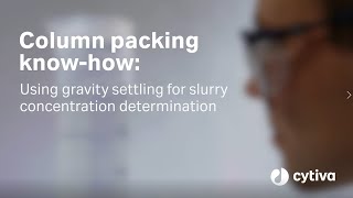 Column packing tutorial Determining slurry concentration using gravity [upl. by Thurnau]