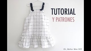 Patrones vestido de cuadros para niñas gratis hasta talla 8 años [upl. by Catherine36]