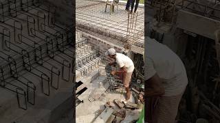 Zig zag staircase ring  চেন সিঁড়ির রিং বাধা  construction staircase yt shortsvideo [upl. by Alyak268]