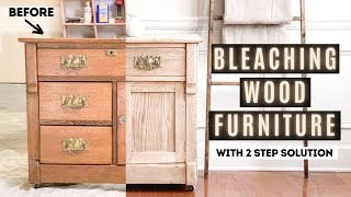 DIY Wood Bleaching  Furniture Makeover  Ashleigh Lauren [upl. by Nnyled]